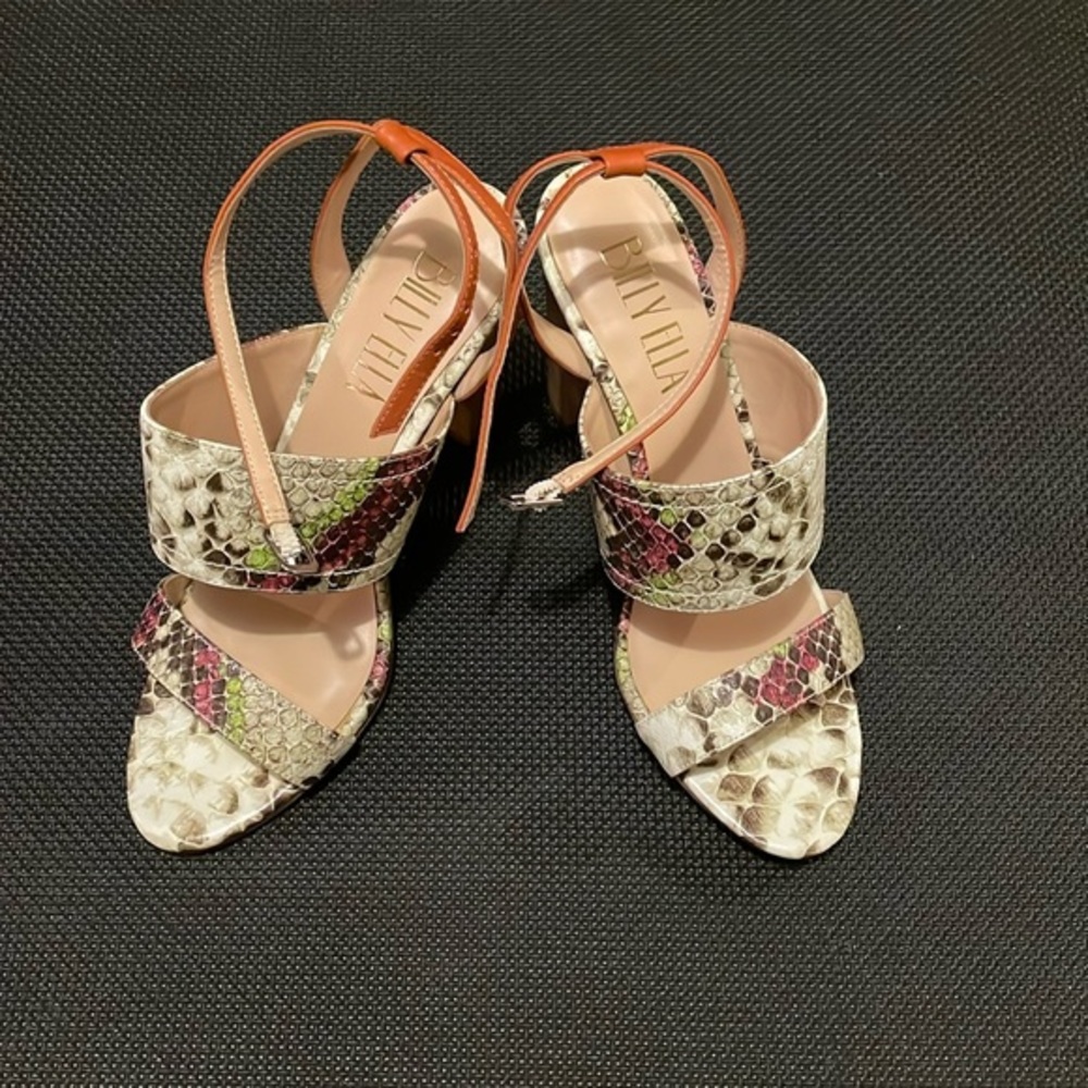 NWT Anthropologie Billy Ella Snakeskin Sandal Size 7